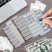 Load image into Gallery viewer, 60Pcs A6 Pages Expense Budget Sheets Cash Organizer ,Money Saving for Budgeting and Finances Management, Budget Binder Planner Sheets