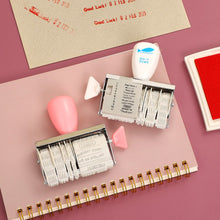 Load image into Gallery viewer, 1pc Creative Roller Flip Spin Button Date Diary Stamps for Scrapbooking Planner Schedule DIY Journal School Supplies Cool Word Stamp