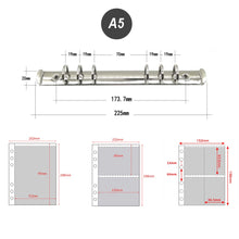 Load image into Gallery viewer, A5 Six Ring Clear Binder Refill 1 2 4 Pockets Sleeves Toploader Photocards Holder Photo Album Sheets 10 Pieces
