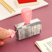 Load image into Gallery viewer, 1pc Creative Roller Flip Spin Button Date Diary Stamps for Scrapbooking Planner Schedule DIY Journal School Supplies Cool Word Stamp