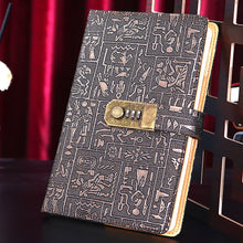 Load image into Gallery viewer, Selected Egyptian Theme Notebook A5 A6 B5 Password Lock Aztec Notebook Diary British Museum Retro Simple Business Notebook