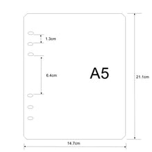 Load image into Gallery viewer, 2pcs/lot A5 or A6 Binder Divider Board for Separating Lose-leaf Pages Notebook Agenda Dustproof PP Board Index Divider Stationery Accessories