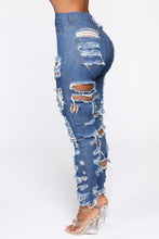 Load image into Gallery viewer, New Fashion Woman Ripped Jeans High Waist Stretch Denim Pencil Pants Street Trendy Slim Jeans XS-XL