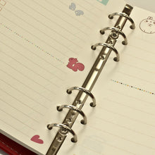 Load image into Gallery viewer, 40Sheet Black A5 A6 6-hole Loose-leaf Refill Inner Page Colored Inner Pages Line Grid Blank Weekly Inside Paper Stationery