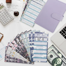 Load image into Gallery viewer, 60Pcs A6 Pages Expense Budget Sheets Cash Organizer ,Money Saving for Budgeting and Finances Management, Budget Binder Planner Sheets