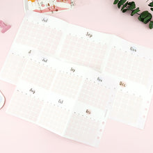 Load image into Gallery viewer, A5 A6 A7 Fantasy Tri Fold Yearly Monthly Planner Refills Three Fold Refills for 6 Ring Binder Organizer Notebook N.710
