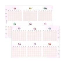 Load image into Gallery viewer, A5 A6 A7 Fantasy Tri Fold Yearly Monthly Planner Refills Three Fold Refills for 6 Ring Binder Organizer Notebook N.710