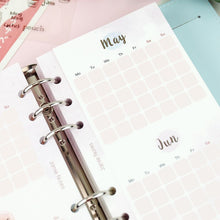 Load image into Gallery viewer, A5 A6 A7 Fantasy Tri Fold Yearly Monthly Planner Refills Three Fold Refills for 6 Ring Binder Organizer Notebook N.710