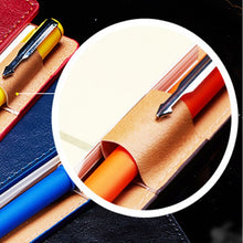 Load image into Gallery viewer, A5 or A6 Leather Cover Notebook 6 Ring Mini Binder Index with Pen Holder Filler Diary Agenda Planner Accessories Journal