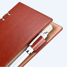 Load image into Gallery viewer, A5 or A6 Leather Cover Notebook 6 Ring Mini Binder Index with Pen Holder Filler Diary Agenda Planner Accessories Journal