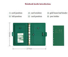 Load image into Gallery viewer, A5 A6 Business High-grade PU Leather Meeting Notebook Spiral 6 Holes Diary Planner Cute A5 A6 Personal Diary Gift