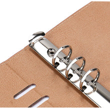 Load image into Gallery viewer, A5 or A6 Leather Cover Notebook 6 Ring Mini Binder Index with Pen Holder Filler Diary Agenda Planner Accessories Journal
