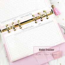 Load image into Gallery viewer, A5 A6 Fantasy Habit Tracker Refill Papers 40 Sheets Filler Papers for 6 Ring Binder Organizer Notebook Papers