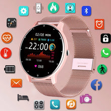 Load image into Gallery viewer, LIGE 2022 Smart watch Ladies Full touch Screen Sports Fitness watch IP67 waterproof Bluetooth For Android iOS Smart watch Female