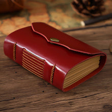 Load image into Gallery viewer, Hand Made Cool Pocket Mini Size Genuine Leather Journal Thick Notebook Blank Kraft Paper Sketchbook Gift