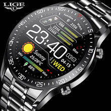 Load image into Gallery viewer, LIGE New 2021 Smart Watch Men Heart Rate Blood Pressure Information Reminder Sport Waterproof Smart Watch for Android IOS Phone