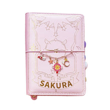 Load image into Gallery viewer, Beautiful Japanese Pink Sakura Loose-leaf Diary Deluxe Set Notebook Kawaii Travel Journal Handbook Spiral A6 Daily Planner Organizer Bullet Pink Journal