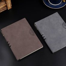 Load image into Gallery viewer, A5 Soft Suede Leather Hardcover Agenda Organizer Hardcover Notebook Office  School Supply PU Leather Notebook Optional Notebook Stand Notepad Diary Business Journal Planner