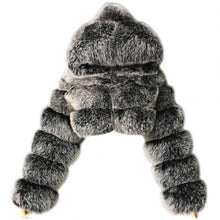 Load image into Gallery viewer, Faux Fur Cropped Hooded Short Jacket 6 Colors M-3XL