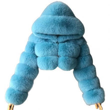 Load image into Gallery viewer, Faux Fur Cropped Hooded Short Jacket 6 Colors M-3XL