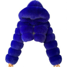 Load image into Gallery viewer, Faux Fur Cropped Hooded Short Jacket 6 Colors M-3XL