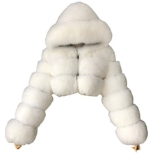 Load image into Gallery viewer, Faux Fur Cropped Hooded Short Jacket 6 Colors M-3XL
