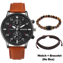 Load image into Gallery viewer, Luxury Quartz Watch and Bracelets Set Leather or Stainless Steel Wristbands Color Choices