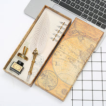 Load image into Gallery viewer, Exquisite Exotic Feathers Calligraphy Pens Fountains Pens Gift Box Set