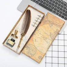 Load image into Gallery viewer, Exquisite Exotic Feathers Calligraphy Pens Fountains Pens Gift Box Set