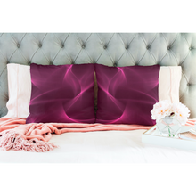 Load image into Gallery viewer, Unique Faux Suede Throw Pillow Raspberry Flame, Pillow Included, Beautiful Decorative Faux Suede Cushions, Unique Luxury Cushions, 4 Sizes