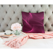 Load image into Gallery viewer, Unique Faux Suede Throw Pillow Raspberry Flame, Pillow Included, Beautiful Decorative Faux Suede Cushions, Unique Luxury Cushions, 4 Sizes