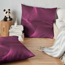 Load image into Gallery viewer, Unique Faux Suede Throw Pillow Raspberry Flame, Pillow Included, Beautiful Decorative Faux Suede Cushions, Unique Luxury Cushions, 4 Sizes