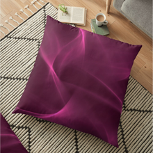 Load image into Gallery viewer, Unique Faux Suede Throw Pillow Raspberry Flame, Pillow Included, Beautiful Decorative Faux Suede Cushions, Unique Luxury Cushions, 4 Sizes