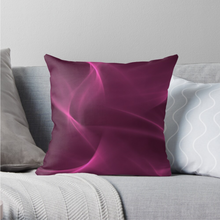 Load image into Gallery viewer, Unique Faux Suede Throw Pillow Raspberry Flame, Pillow Included, Beautiful Decorative Faux Suede Cushions, Unique Luxury Cushions, 4 Sizes