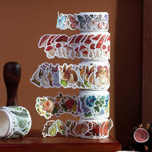 Load image into Gallery viewer, 100PCS/roll Vintage Washi Masking Tapes Stickers Designer Stationery Notebook Junk Journal Hand Account Diary Scrapbook Supplies Sticker