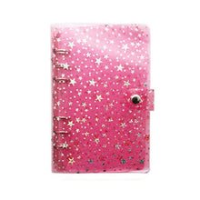 Load image into Gallery viewer, A5 or A6 Binder PVC Shell Gypsophila Sequins Glitter Notebook Cover Diary Agenda Planner Bullet School Stationery