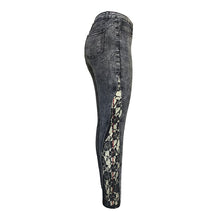 Load image into Gallery viewer, High Waist Women's Jeans 2023 Spring Lace Stitching New Fashion Retro Grey Jeans Sexy Skinny Pants Pencil Pants Strech Jeans for