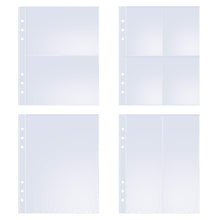 Load image into Gallery viewer, A5 Six Ring Clear Binder Refill 1 2 4 Pockets Sleeves Toploader Photocards Holder Photo Album Sheets 10 Pieces