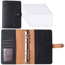 Load image into Gallery viewer, A6 PU Leather Budget Binder Notebook Cash Envelopes System Set,with Binder Pockets for Money Budget Saving Bill Organizer