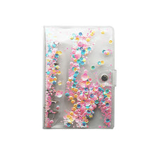 Load image into Gallery viewer, A5 or A6 Binder PVC Shell Gypsophila Sequins Glitter Notebook Cover Diary Agenda Planner Bullet School Stationery