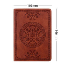 Load image into Gallery viewer, A6 Embossed PU Leather Pocket Journal Notebook Thicken Notepad Personal Planner Memo Book Sketchpad Wide Lined for Women Men Student Gift