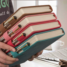 Load image into Gallery viewer, A5 Notebook Ultra-thick Thickened Notepad Business Soft Leather Work Meeting Record Book Office Diary Sketchbook Students Cute
