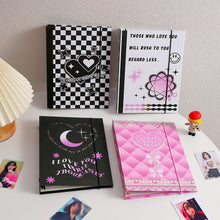 Load image into Gallery viewer, A5 Binder 6 Ring Hard Cover Collection Book Pearl Heart Journal Refills Bandage Postcards Sticker Organizer