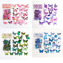 Load image into Gallery viewer, 40PCS Bag Retro Butterfly Fern Flowers Mushroom Stickers Bag Diary Sticker Scrapbooking Journal Supplies Designer Stationery Kids Pack Journaling