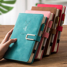 Load image into Gallery viewer, A5 Notebook Ultra-thick Thickened Notepad Business Soft Leather Work Meeting Record Book Office Diary Sketchbook Students Cute