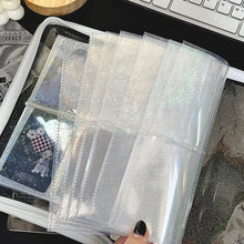 Load image into Gallery viewer, 10 Sheets A5 Laser Series 6 Rings PP 1/2/4 Pockets Binder Postcard Refills Family Wedding Photo Album Sleeves Notebook Card book