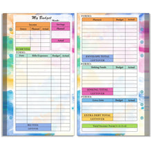 Load image into Gallery viewer, A6 Binder Notebook Refill Pages Inner Page Packs Budget Page Weekly Monthly Ruler Divider Stickers Paper Stationery