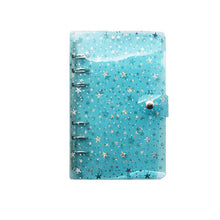 Load image into Gallery viewer, A5 or A6 Binder PVC Shell Gypsophila Sequins Glitter Notebook Cover Diary Agenda Planner Bullet School Stationery