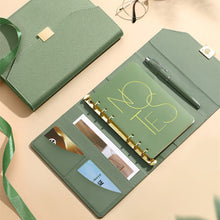 Load image into Gallery viewer, A5 A6 Luxury Loose-leaf Notebook Journal Agenda Planner Organizer 96 Sheets Pu Leather 6 Ring Binder Diary Notebook School Stationery