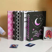 Load image into Gallery viewer, A5 Binder 6 Ring Hard Cover Collection Book Pearl Heart Journal Refills Bandage Postcards Sticker Organizer